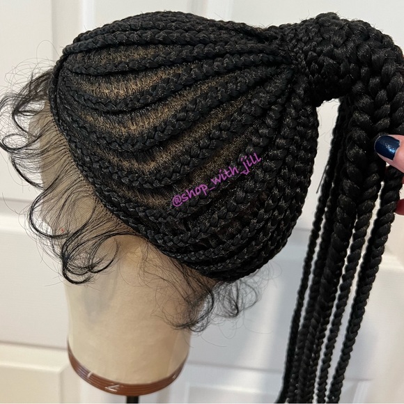 30” Synthetic High Ponytail Cornrow Box braids All Lace Cap It#KA - Picture 7 of 16